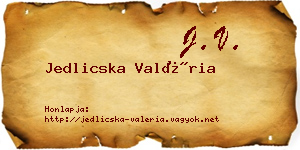 Jedlicska Valéria névjegykártya